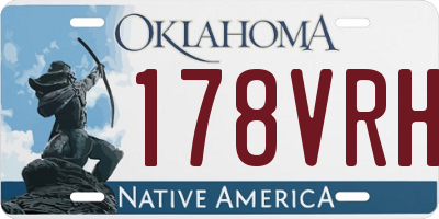 OK license plate 178VRH
