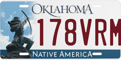 OK license plate 178VRM