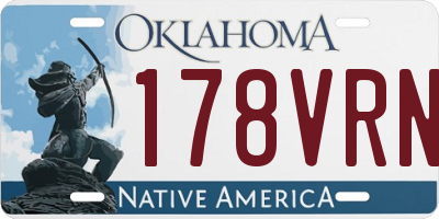 OK license plate 178VRN