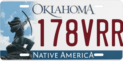 OK license plate 178VRR