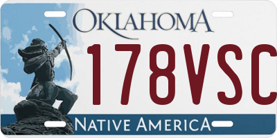 OK license plate 178VSC