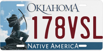OK license plate 178VSL