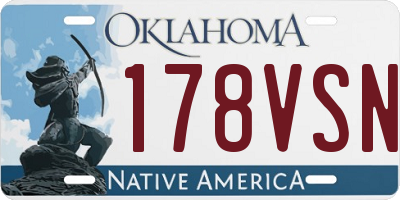 OK license plate 178VSN