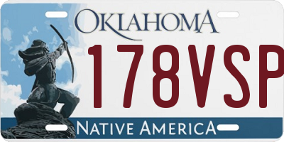OK license plate 178VSP