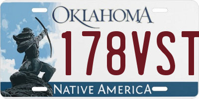 OK license plate 178VST
