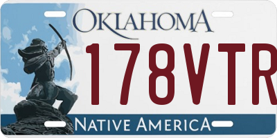 OK license plate 178VTR