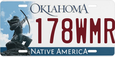 OK license plate 178WMR