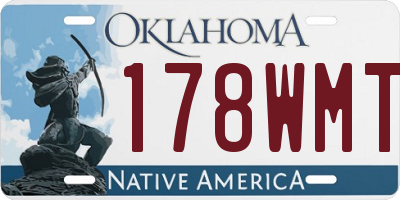OK license plate 178WMT