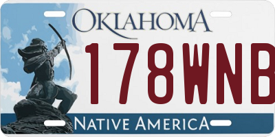 OK license plate 178WNB
