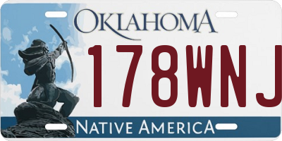 OK license plate 178WNJ