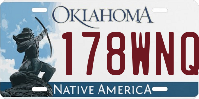 OK license plate 178WNQ