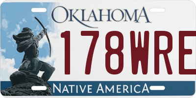 OK license plate 178WRE