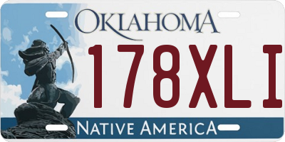 OK license plate 178XLI