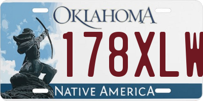 OK license plate 178XLW