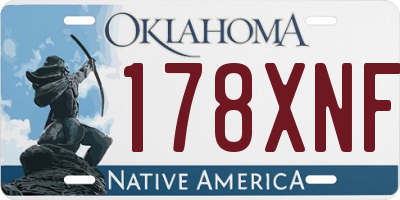 OK license plate 178XNF
