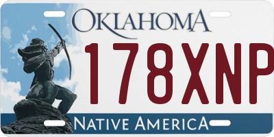 OK license plate 178XNP