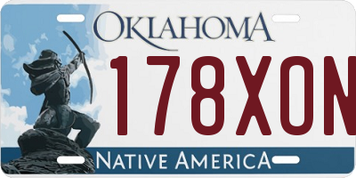 OK license plate 178XON