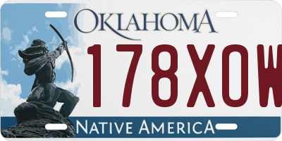 OK license plate 178XOW