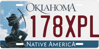 OK license plate 178XPL