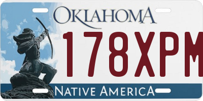 OK license plate 178XPM