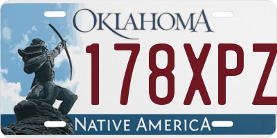 OK license plate 178XPZ