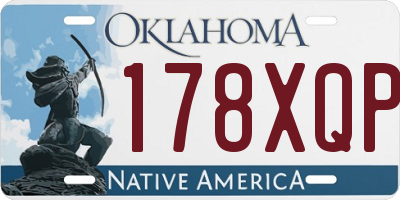 OK license plate 178XQP
