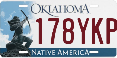 OK license plate 178YKP
