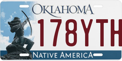 OK license plate 178YTH