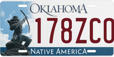 OK license plate 178ZCO