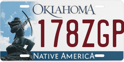 OK license plate 178ZGP