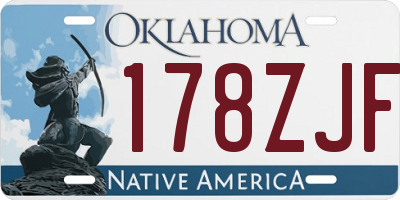 OK license plate 178ZJF