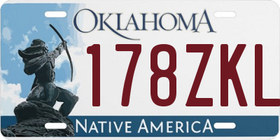 OK license plate 178ZKL