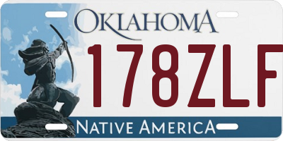 OK license plate 178ZLF