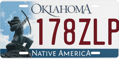 OK license plate 178ZLP
