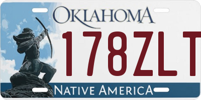 OK license plate 178ZLT