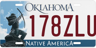 OK license plate 178ZLU