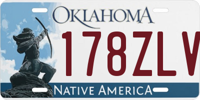 OK license plate 178ZLV