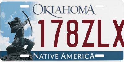 OK license plate 178ZLX