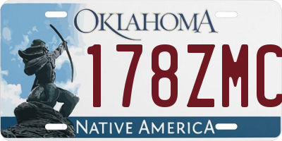 OK license plate 178ZMC