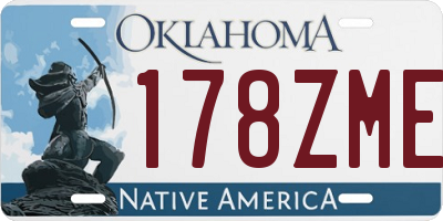 OK license plate 178ZME