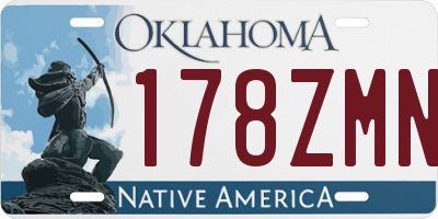 OK license plate 178ZMN