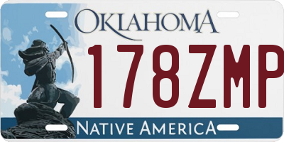 OK license plate 178ZMP