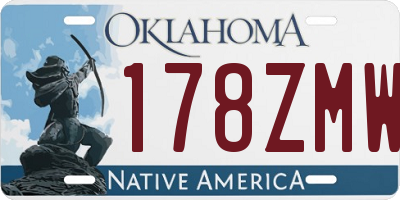 OK license plate 178ZMW
