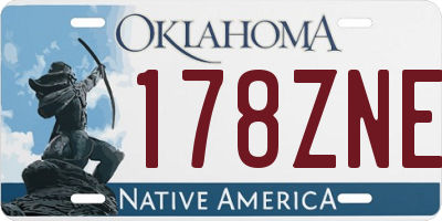 OK license plate 178ZNE