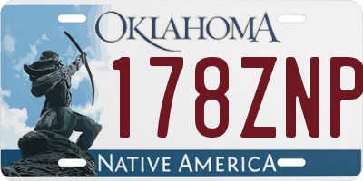 OK license plate 178ZNP