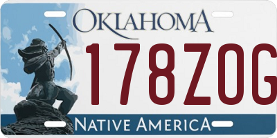 OK license plate 178ZOG