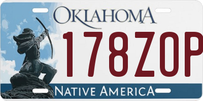 OK license plate 178ZOP