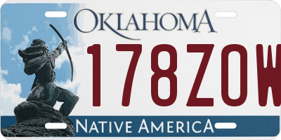 OK license plate 178ZOW