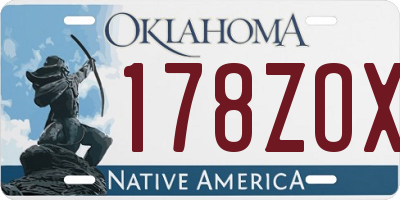 OK license plate 178ZOX