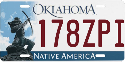 OK license plate 178ZPI